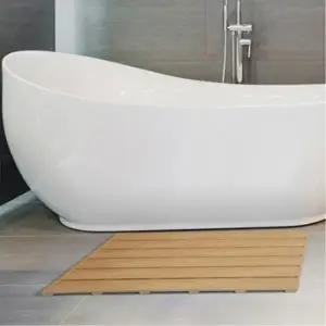 현관 신발장 베란다 다용도 나무 발판 중형 도어매트 (KYR-W905A35)