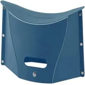 윈드 투어 휴대용 접이식 의자 야외 캠핑 플라스틱 초박형 종이 짧은 의자를 장바구니로 사용 (파란색)