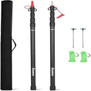 드림트루 타프 폴 망원경 업그레이드된 4섹션 조절식 텐트 8.7피트 길이의 헤비 듀티 알루미늄 그늘막 돛