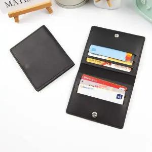 [셀러에이드]가로6포켓 가죽 신분증 명함 신용카드지갑 블랙1P