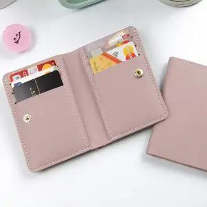 [셀러에이드]세로 6포켓 명함 신분증 신용카드 지갑 연보라1P 탄1P