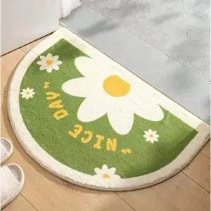 봄 컬러 산뜻 꽃잎 발매트 인테리어 극세사 폭신 매트 (KYR-WE5E8CF)
