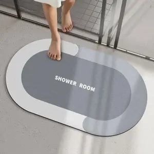 다용도 규조토발매트 모던스타일 라운드 청결욕실매트 (KYR-WD98DA1)