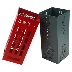 철제 직사각 인테리어 우산꽂이 우산 보관 통 (KYR-WFIN5WB)