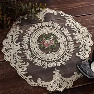 023 원형 핑크 꽃 협탁 러그 3color (KYR-WFGEMBI)