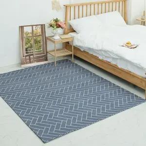 시어서커 러그 헤링본 그레이/60x120cm (KYR-WB7F392)