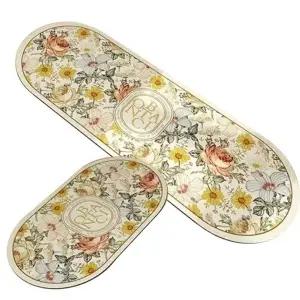 아이보리꽃 라운드 3세대 규조토매트 2종 주방매트 (KYR-WD097F8)