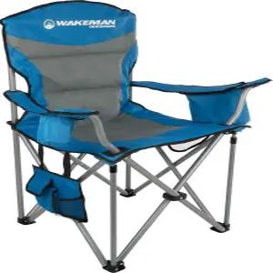 오버사이즈 캠핑 의자 300파운드 - 캠핑장 테일게이트 또는 웨이크먼 비치용 쿨러 파우치와 휴대용 가방이