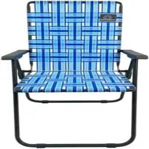 마운틴 서밋 기어 레트로 거미줄 캠핑 의자 - 가볍고 접을 수 있으며 내구성이 뛰어난 스틸 프레임