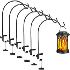 난간용 렉스와두 6팩 데크 후크 새 모이통 걸이용 버드 피더 폴 랜턴 윈드 차임벨