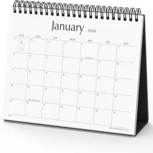 책상 달력 2026 넥밋 스탠딩 플립 데스크톱 달력은 2026년 1월부터 2027년 6월까지 18개월 동안 사용되며