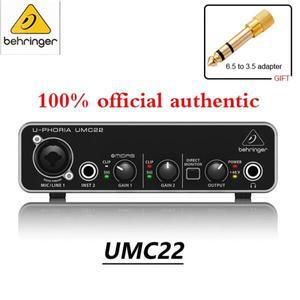 BEHRINGER-UMC22/UM2 오디오 인터페이스 마이크, 헤드폰 앰프 녹음 사운드 카드