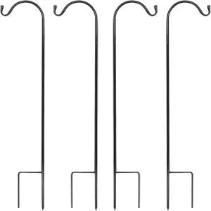어반 데코 4PK 헤비 듀티 양치기 후크 야외용 37인치 높이 조절 가능한 셰퍼드 식물 걸이 정원 말뚝 결혼식