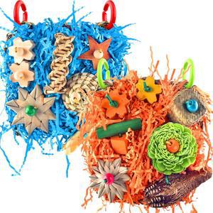 카투모 새 앵무새 코카티엘 코누어 러브버드 버기 중소형 새를 위한 2팩 잔디 매트 채집 벽 파쇄기