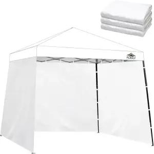 깃발처럼 기울어진 다리 캐노피 측벽 - 10x10피트 캐노피를 위한 3팩 300D 방수 부착형 텐트 벽 야외