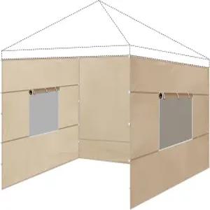 롤업 윈도우가 있는 10x10 캐노피 측벽 3개 팝업 스트레이트 레그 야외 즉석 방수 및 이벤트 텐트용 자외선