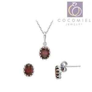 (레드 스톤 set S-21)목걸이세트 쥬얼리세트 패션목걸이 은귀걸이