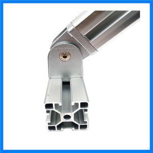 1개 2020/3030/4040/4545 아연 합금 리빙 힌지 알루미늄 프로파일 피팅 직각 플렉시블 피벗 조인트 커넥터