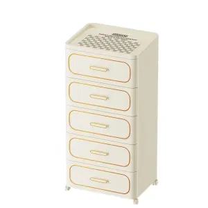 플라스틱서랍장 바퀴달린서랍장 와이드 드레스룸 수납장