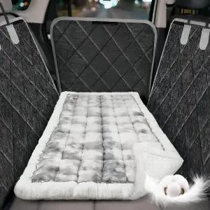 차량 뒷좌석용 Cyhczx 두꺼운 반려견 침대 업그레이드된 하단 미끄럼 방지 반려견용 하드 카시트 커버