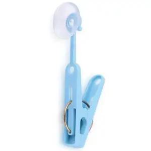 흡착형 빨래집게 6P 타일 거울 쿠방 집게 고무장갑-WD39098