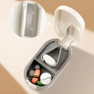 V형 커팅 슬롯 미니 알약 커팅기 절단기 휴대용 약통 케이스 알약통 분쇄기 약커팅