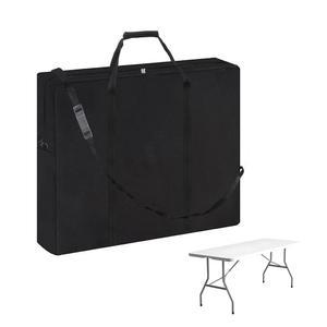 Klmnop 4피트 접이식 테이블 보관 가방, 접이식 테이블 운반 및 보관용 방수 헤비 듀티 600D 대형 휴대 가방, 지퍼가 달린 캠프 테이블 및 어깨끈이 있는 25.6인치 L X 5인치 H X 25.6인치