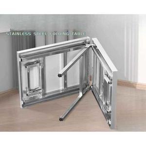 304 스테인리스 접이식 야외 책상 테이블 얼음축제 낚시터 식탁 150x50x73 옥상 바베큐장 마당
