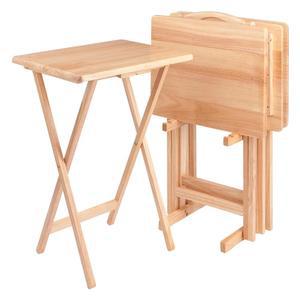 윈섬 우드 알렉스 스낵 테이블 내추럴 세트 5개, 25.98인치