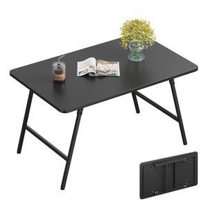 WLIVE 접이식 커피 테이블, 거실, 가정, 작은 공간, 러스틱 브라운에 조립이 필요 없는 현대적인 휴대용 소형 커피 테이블