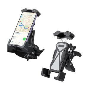 AICEL 모터사이클 휴대폰 마운트, 안전 잠금 기능이 있는 흔들림 방지 자전거 핸들바 홀더, 조절 가능한 모터바이크 스마트폰 브래킷 액세서리, 스쿠터 ATV 모터사이클용 유니버설