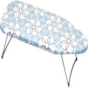 가정 필수품 122101 접이식 다리가 있는 작은 테이블 상판 - 매직 링 커버 및 패드 블루