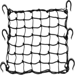 6개의 두꺼운 후크가 달린 GZXUNFA 소형 화물망 15 x15 길이가 30 x30 까지 늘어남 오토바이 자전거