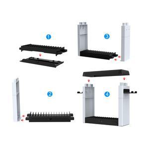 호환 닌텐도 Switch Oled 액세서리 다기능 콘솔 스탠드 보관 브래킷 게임 CD 디스크 프로 컨트롤러 홀더 타