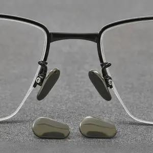 세라믹 안경 코 패드 미끄럼 방지 나사 삽입 선글라스용 내구성 교체용 피스 패드(2쌍 검은색)