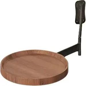 NURDENX 접이식 벽걸이 테이블 조절 가능한 소파 플로팅 발코니 커피 11.8인치 원형 나무 테이블탑 공간