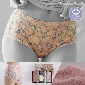 [하프클럽/물랑루즈]정에티켓순면팬티여성맥시속옷3종세트