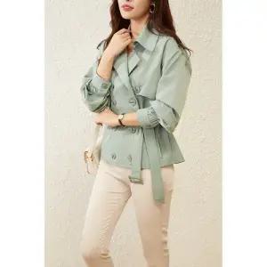 손오반 여성용 오피스룩 트렌치 점퍼 숏 코트 친화적인 데일리룩 봄가을 KUK1