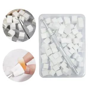 네일아트 그라데이션네일용 스폰지 90p + 집게 세트