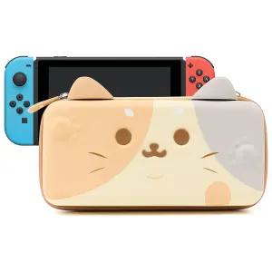 닌텐도 스위치 OLED와 호환되는 GeekShare 고양이 귀 휴대용 케이스 - 하드쉘 슬림 여행용 핏 콘솔 및 게임