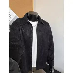 아이언하트 남성용 니트 가을 빈티지 캐주얼 셔츠 솔리드 카디건 긴팔 KKE3