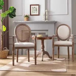 유럽풍 의자 프렌치 리넨 복고풍 그레이 카페 가구 빈티지