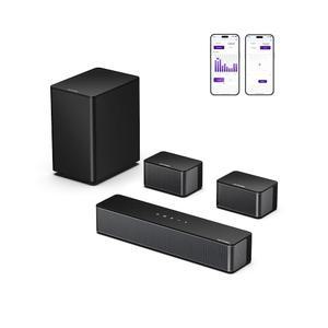 ULTIMEA 스마트 TV용 5.1 사운드 바, 가상 서라운드 시스템, 320W 피크 전력, 조절 가능한 스피커 및 서브우퍼, APP 제어, 홈 시어터 사운드바 포세이돈 D50(2025 신모델)