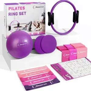 저항 밴드 세트 필라테스 볼 헬스장에 홈 - 피트니스 링 완성 장비 포스터 운동 슬라이딩 구크런 포함된