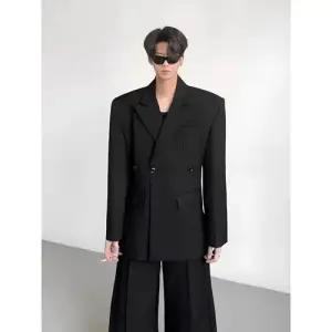 록쉬블몰 남성용 블랙 정장 재킷 패드 자켓 봄가을캐주얼 HO3