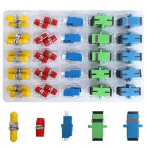 FTTH 데이터 센터 케이블링 시스템을 위한 Eardion 50 피스 광섬유 커플러 키트 SC/UPC SC/APC LC ST FC