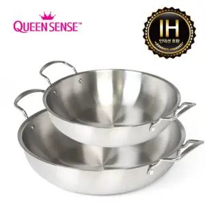 [eTV]세신퀸센스 루미스 인덕션(가스겸용) 전골냄비(깊은형)2종SET(24+30)(업소형적합)