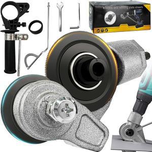 업그레이드된 전기 드릴 플레이트 있는 DIY 강철 화이트 알루미늄 시트 블랙 판금 커터 어댑터가 니블러 구리 부착물 절단용 금속