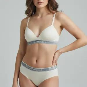 매장정품 EMPORIO ARMANI UNDERWEAR 엠포리오 아르마니 언더웨어 여성 리피트 로고 패디드 트라이앵글 브라