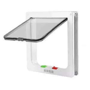 고양이 펫도어 고양이출입문 방묘문 얇은형 화이트 통로